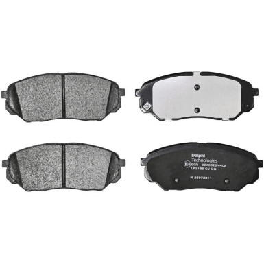 Delphi | Bremsbelagsatz, Scheibenbremse | LP3186