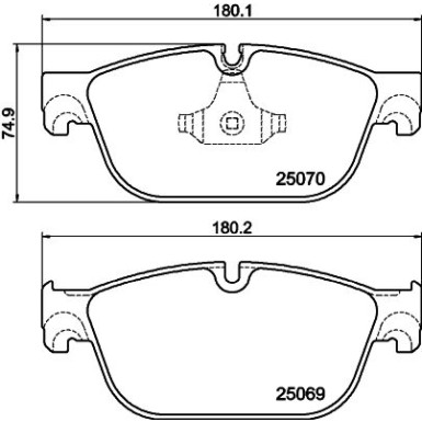 Hella | Bremsbelagsatz, Scheibenbremse | 8DB 355 021-141