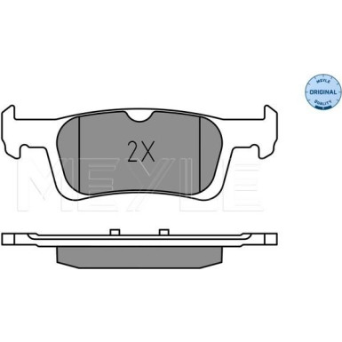 Meyle Bremsbelagsatz, Scheibenbremse MEYLE-ORIGINAL: True to OE 025 228 0714