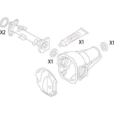 Corteco | Dichtungssatz, Differential | 19536138