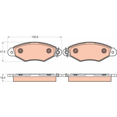GDB2024 Bremsbelagsatz, Scheibenbremse