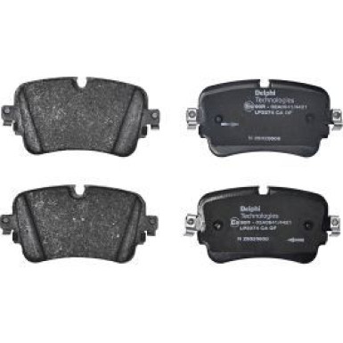 Delphi Bremsbelagsatz, Scheibenbremse LP3274 Delphi Bremsbelagsatz, Scheibenbremse LP3274