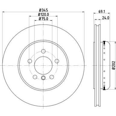 Hella Pagid | Bremsscheibe | 8DD 355 120-871
