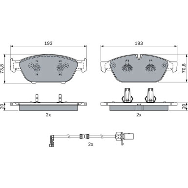 0 986 494 987 Bremsbelagsatz, Scheibenbremse
