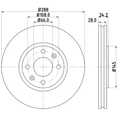 Hella | Bremsscheibe | 8DD 355 107-841
