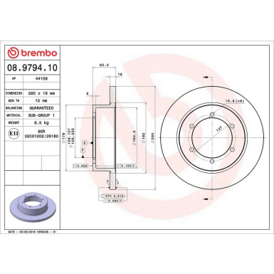Brembo Bremsscheibe PRIME LINE 08.9794.10