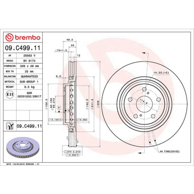 Brembo | Bremsscheibe | 09.C499.11