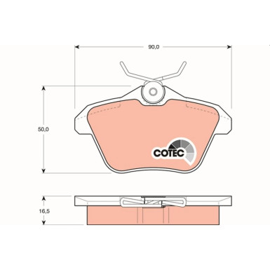 TRW Bremsbelagsatz, Scheibenbremse COTEC GDB1147