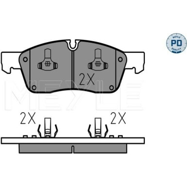 Meyle Bremsbelagsatz, Scheibenbremse MEYLE-PD: Advanced performance and design 025 251 9021/PD