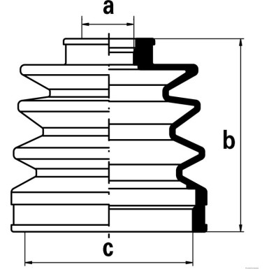 J2865000 Faltenbalgsatz, Antriebswelle