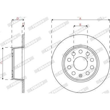 Ferodo Bremsscheibe PREMIER DDF2825C