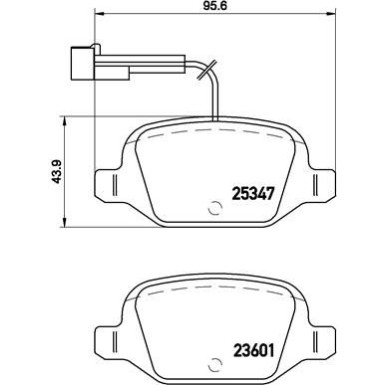 Brembo | Bremsbelagsatz, Scheibenbremse | P 23 146