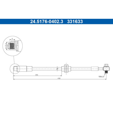 ATE | Bremsschlauch | 24.5176-0402.3