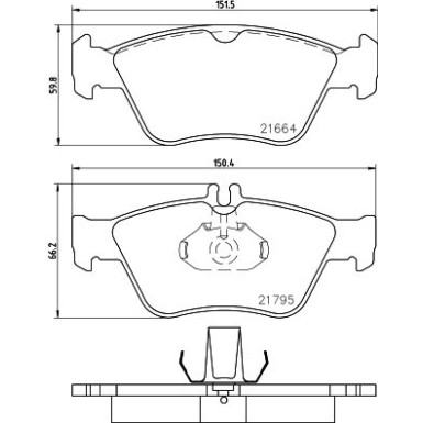 Hella | Bremsbelagsatz, Scheibenbremse | 8DB 355 007-831