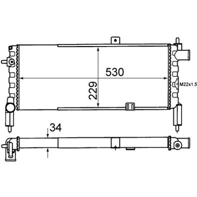Mahle | Kühler, Motorkühlung | CR 442 000S