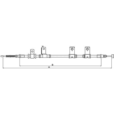 Metzger | Seilzug, Feststellbremse | 17.3504A Metzger | Seilzug, Feststellbremse | 17.3504A