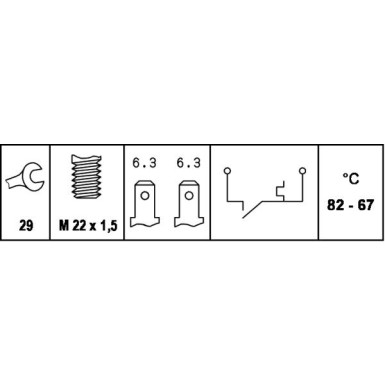 6ZT 007 800-011 Temperaturschalter, Kühlerlüfter