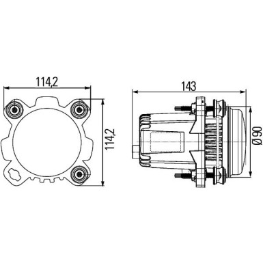 Hella | Scheinwerfereinsatz, Hauptscheinwerfer | 1BL 012 488-101