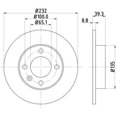 Hella | Bremsscheibe | 8DD 355 106-681
