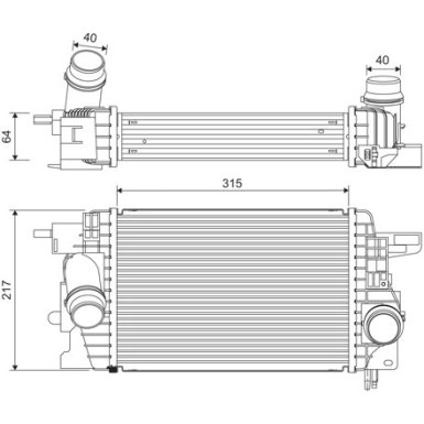 Valeo | Ladeluftkühler | 822912