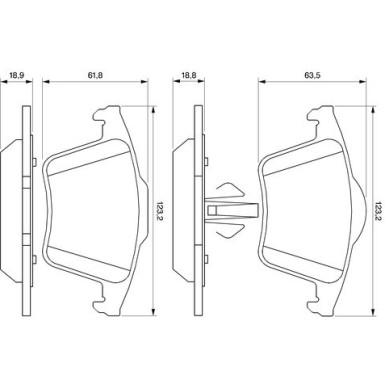0 986 494 102 Bremsbelagsatz, Scheibenbremse