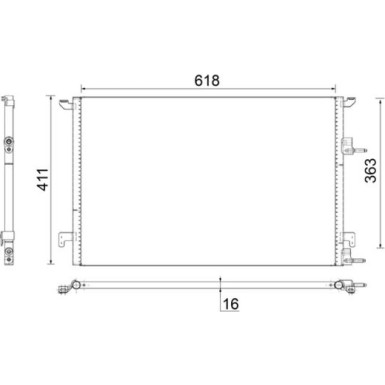 AC 589 000S Kondensator, Klimaanlage BEHR AC 589 000S Kondensator, Klimaanlage BEHR
