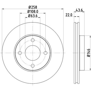 Hella | Bremsscheibe | 8DD 355 106-431