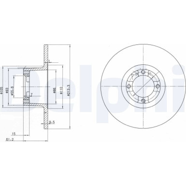 Delphi | Bremsscheibe | BG2081