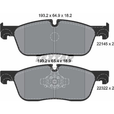 Textar Bremsbelagsatz, Scheibenbremse Q+ 2214501