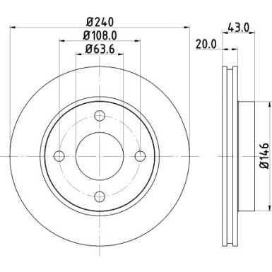 Hella | Bremsscheibe | 8DD 355 102-231