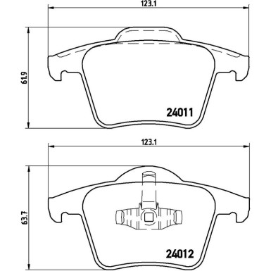 Brembo Bremsbelagsatz, Scheibenbremse PRIME LINE P 86 019