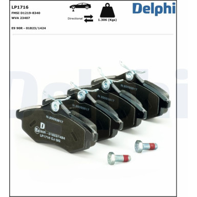 LP1716 Bremsbelagsatz, Scheibenbremse