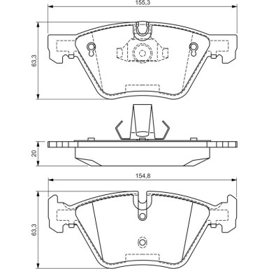 BOSCH Bremsbelagsatz, Scheibenbremse 0 986 494 118