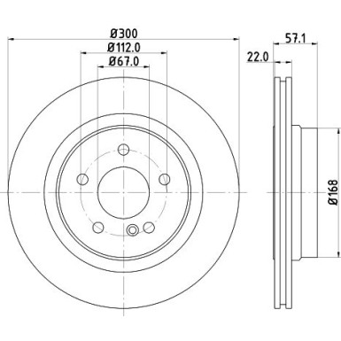 Hella | Bremsscheibe | 8DD 355 118-941