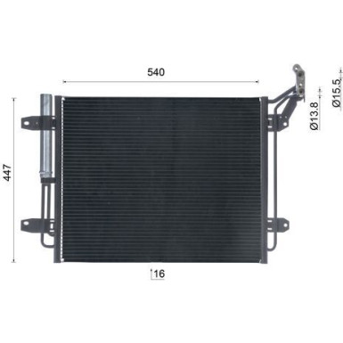 AC 454 000S Kondensator, Klimaanlage BEHR