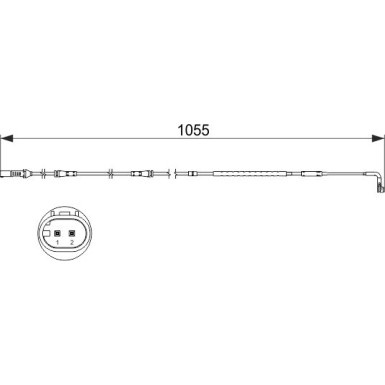 BOSCH | Warnkontakt, Bremsbelagverschleiß | 1 987 473 506
