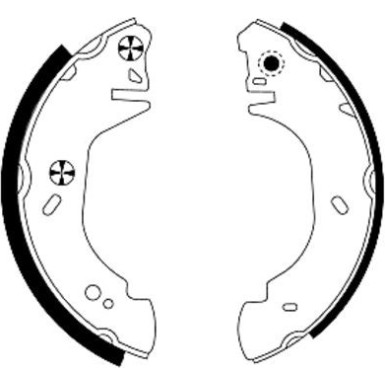 8DB 355 003-201 Bremsbackensatz Shoe Kit