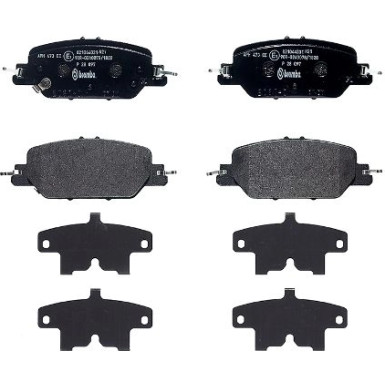 Brembo | Bremsbelagsatz, Scheibenbremse | P 28 097