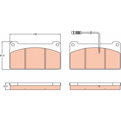 GDB5074 Bremsbelagsatz, Scheibenbremse