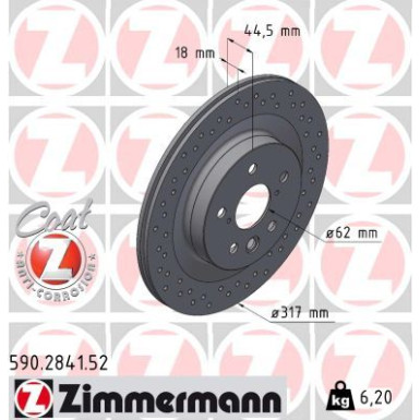 Zimmermann | Bremsscheibe | 590.2841.52