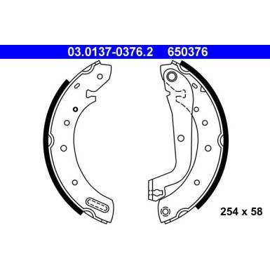 ATE | Bremsbackensatz | 03.0137-0376.2