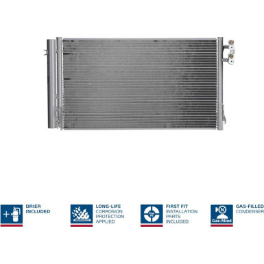 94873 Kondensator, Klimaanlage ** FIRST FIT **