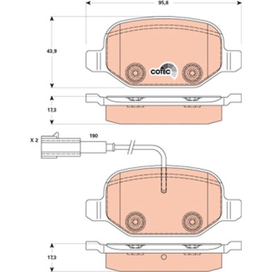 TRW Bremsbelagsatz, Scheibenbremse COTEC GDB1881