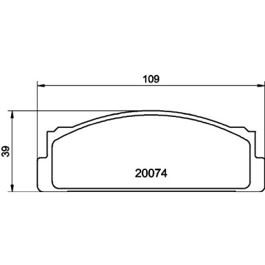 Hella | Bremsbelagsatz, Scheibenbremse | 8DB 355 007-101