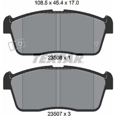 2350801 Bremsbelagsatz, Scheibenbremse