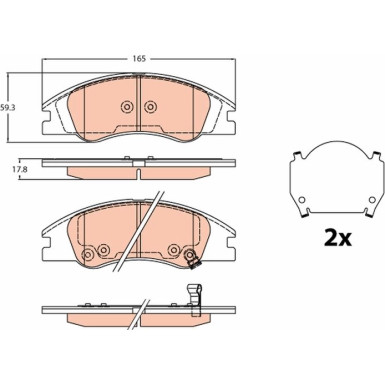 GDB3635 Bremsbelagsatz, Scheibenbremse
