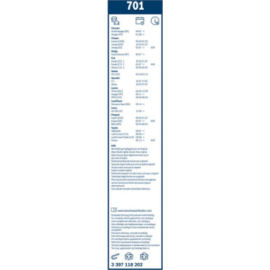 BOSCH 490 Scheibenwischer Twin 3 397 118 202