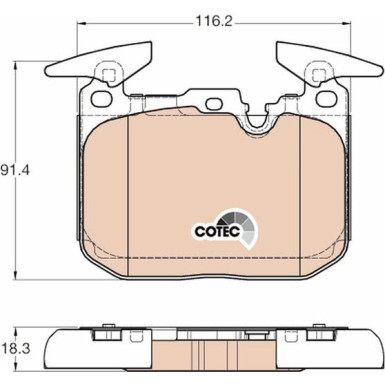 GDB1943 Bremsbelagsatz, Scheibenbremse COTEC