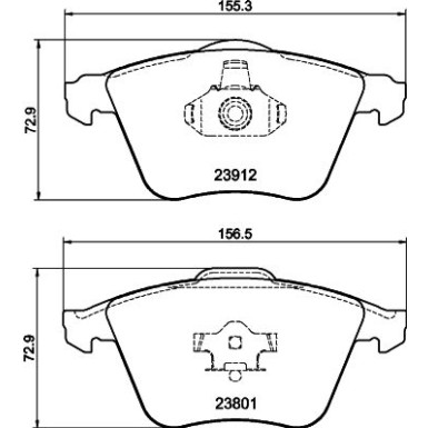 8DB 355 012-281 Bremsbelagsatz, Scheibenbremse