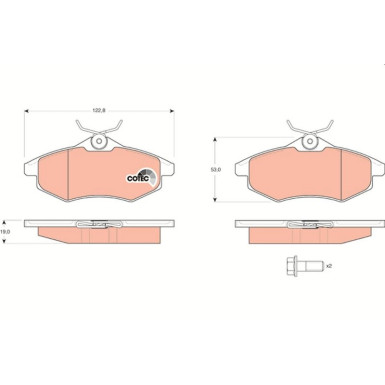 GDB1495 Bremsbelagsatz, Scheibenbremse COTEC